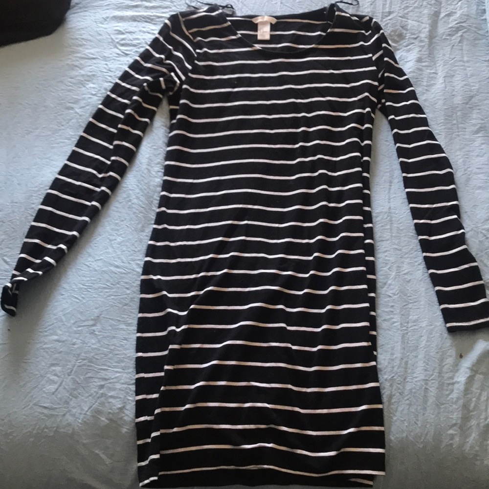 H&M basic stripped form fitting dress